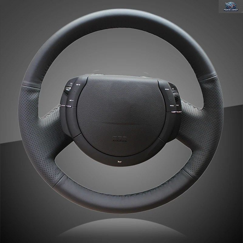 シトロエン トライアンフ C4 2005-2010 ステアリングホイールカバーの編み込み カーホイールカバー インテリアスタイリング