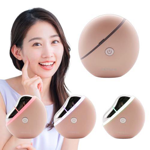 【国内正規品】 美顔器 EMS 温感かっさ 【電動・3色LED・3モード切替・強度3段階】 カッサプレート フェイスケア 全身ケア対応 軽量 Type-C充電式 家庭用美顔器 男女兼用 誕生日 記念日 母の日 プレゼントに最適 (ピンク)/ d738eaad