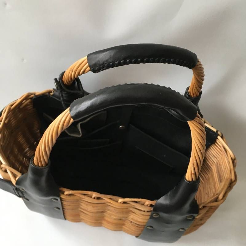美品 ebagos (エバゴス) 完売 ブライドルレザー 紅藤 カゴ バッグ