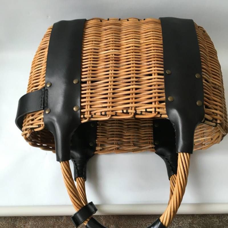 美品 ebagos (エバゴス) 完売 ブライドルレザー 紅藤 カゴ バッグ