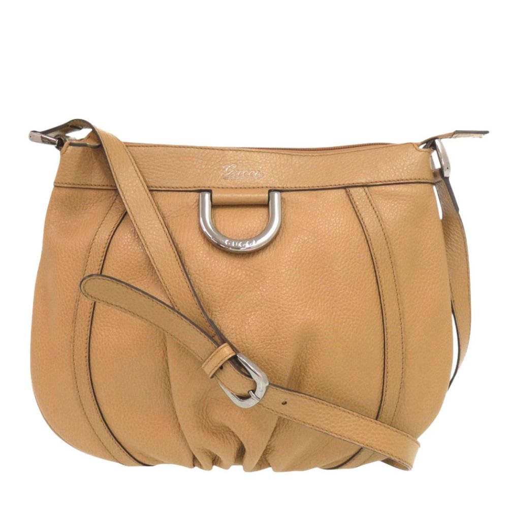 美品 グッチ アビー 265691 レザー キャメル ショルダーバッグ ブラウン 1643 GUCCI