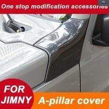 フロントフードアングルラップカーボンファイバーステッカージムニーシエラJB64 JB74W 2019-2026 ABSデコレーションカバー