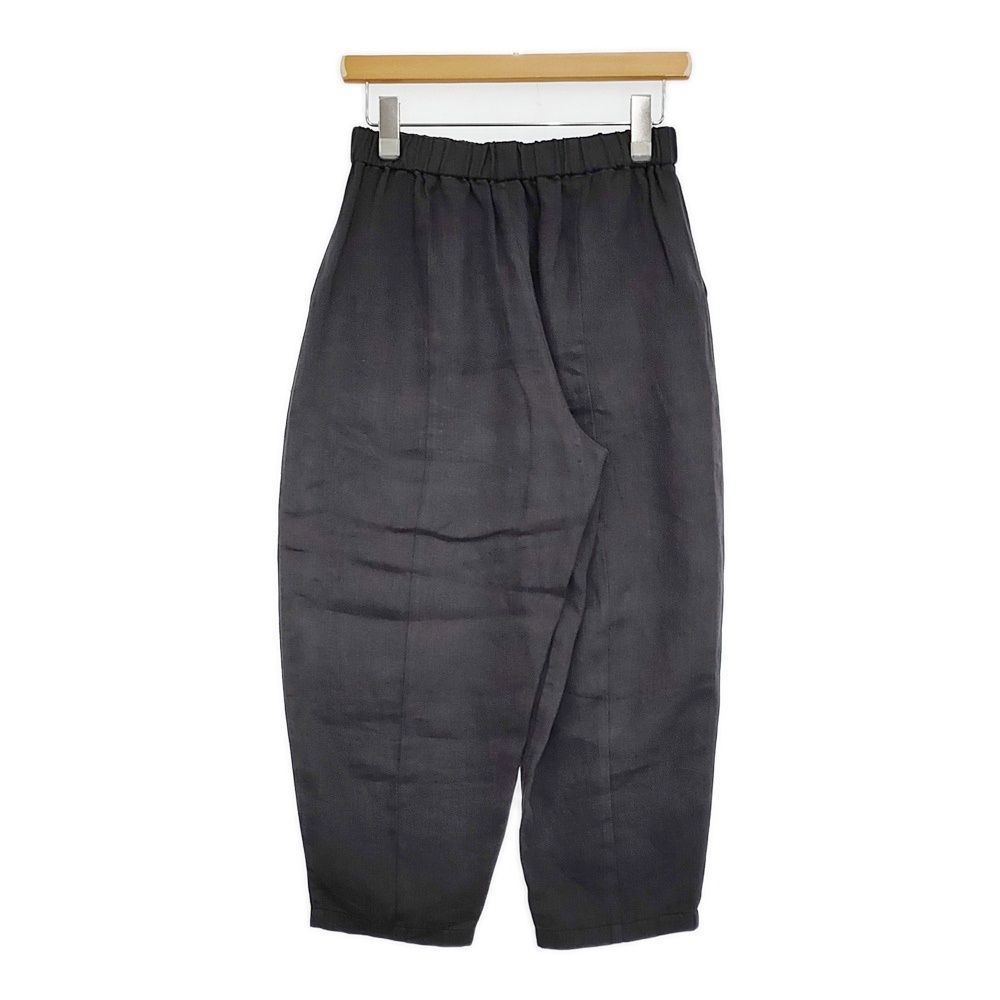 evam eva linen cropped pants ブラック　サイズ1 evam eva linen cropped pants サイズ1 定価29700円 E251T232 リネン