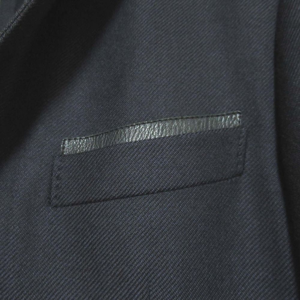 良品 HERMES エルメス SUPER140S レザートリム エルボーパッチ