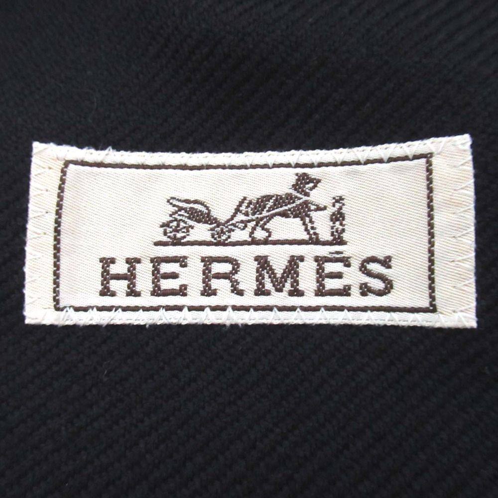 良品 HERMES エルメス SUPER140S レザートリム エルボーパッチ