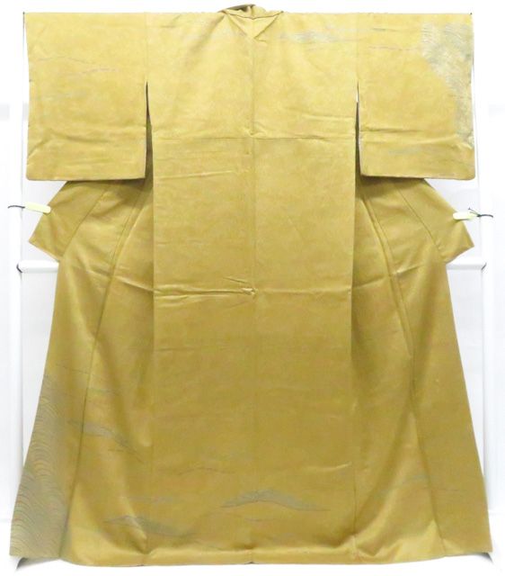 【京松】訪問着 作家物 金彩 もりはなえ 着物 正絹 美品 身丈約171cm 裄丈約69.5cm kyo8z06-1196