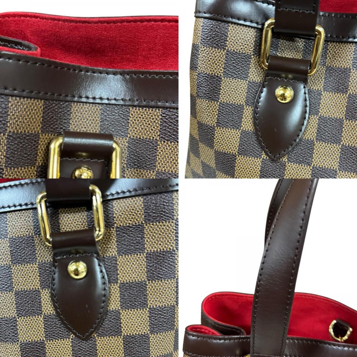 【美品】ルイヴィトン ダミエ ハムステッドPM ハンドバッグ ルイヴィトン ハムステッドPM ダミエ ハンドバッグ ダミエキャンバス