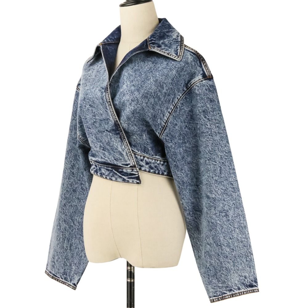美品 ALAIA アライア ショート丈 スパイラル デニムジャケット