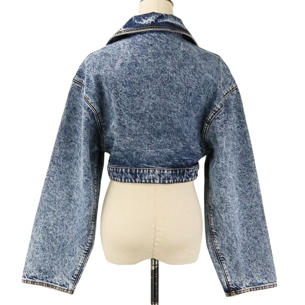 美品 ALAIA アライア ショート丈 スパイラル デニムジャケット