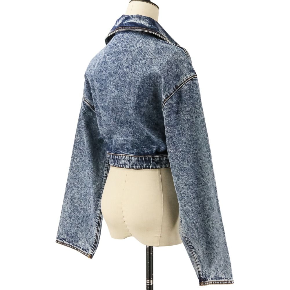 美品 ALAIA アライア ショート丈 スパイラル デニムジャケット