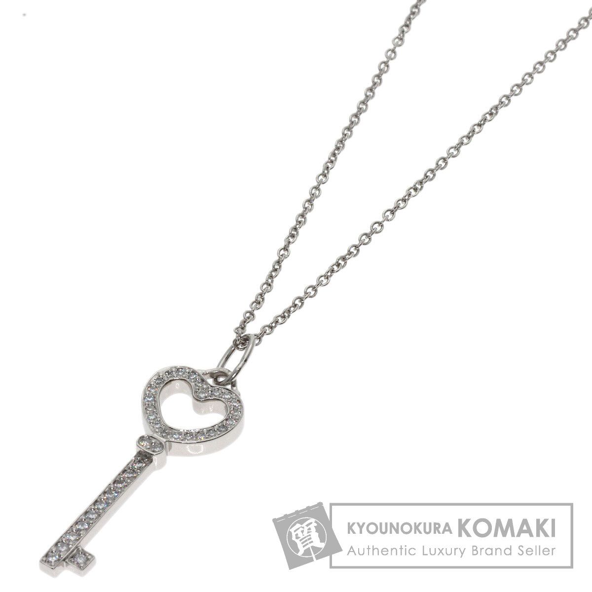 TIFFANY&Co. ティファニー ハート キー ダイヤモンド ネックレス PT950 レディース [中古]