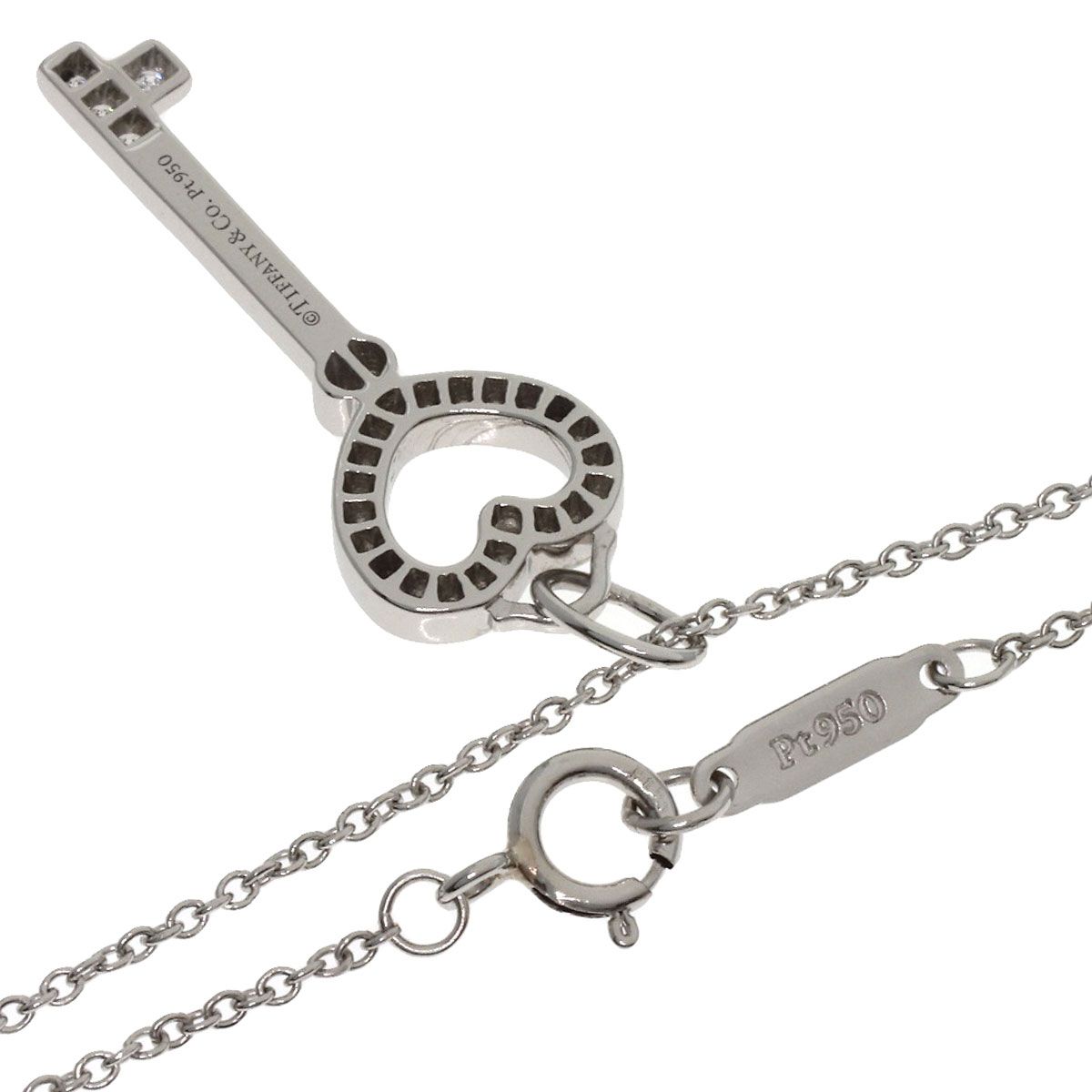 TIFFANY&Co. PT950 キー ネックレス 箱付き