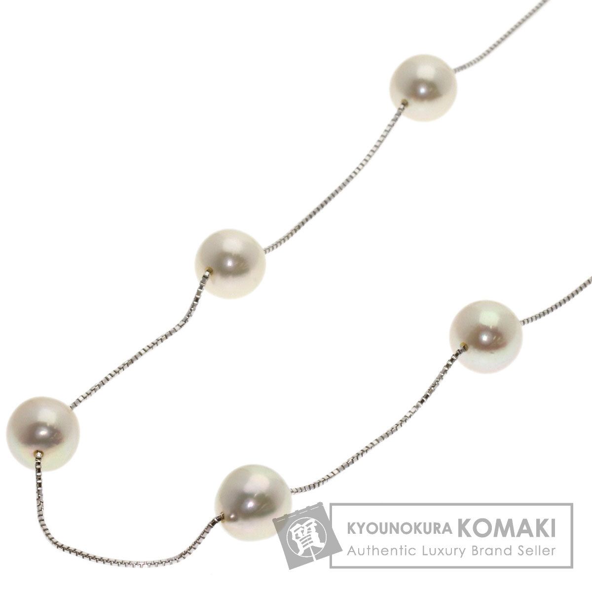 TASAKI タサキ チェーン アコヤパール 真珠 8.5mm ネックレス K18WG レディース [中古]