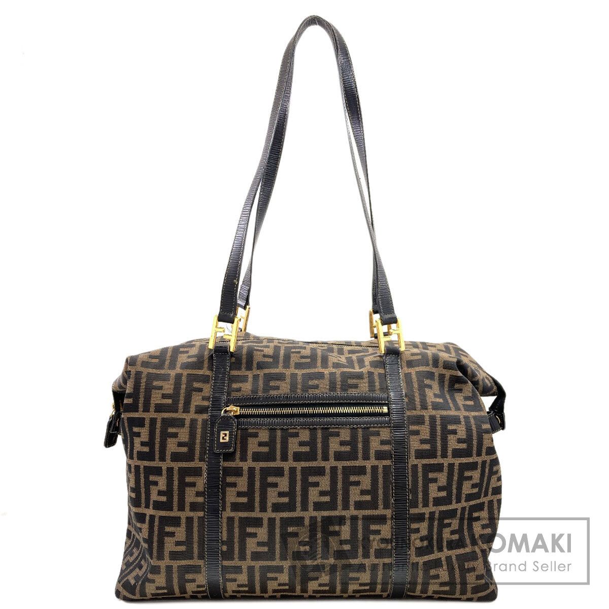 FENDI フェンディ ズッカ柄 トートバッグ キャンバス レディース [中古