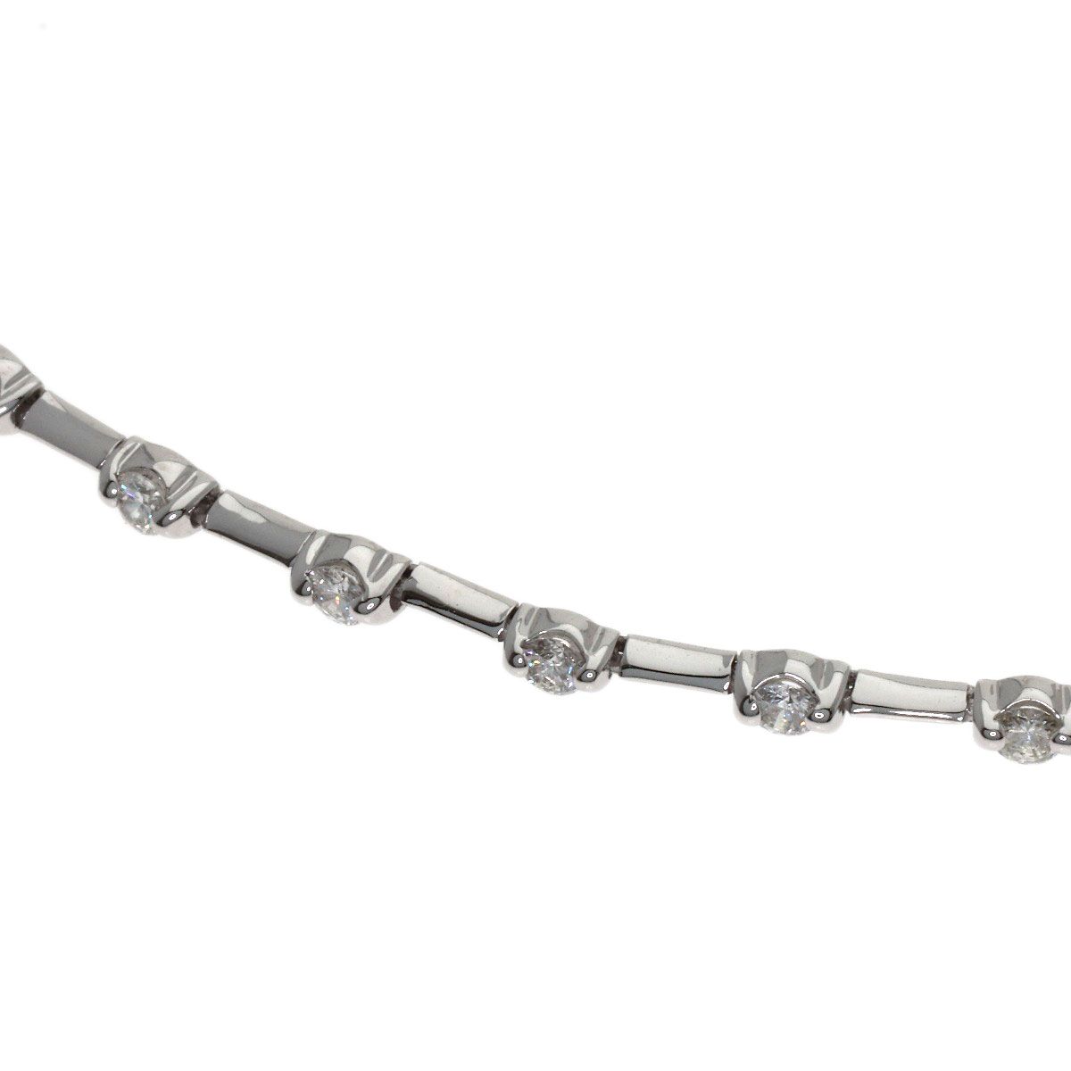 De Beers デビアス LINE ライン ダイヤモンド ブレスレット K18WG