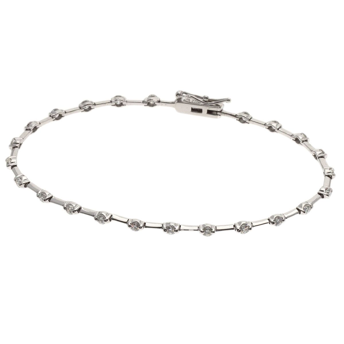 De Beers デビアス LINE ライン ダイヤモンド ブレスレット K18WG