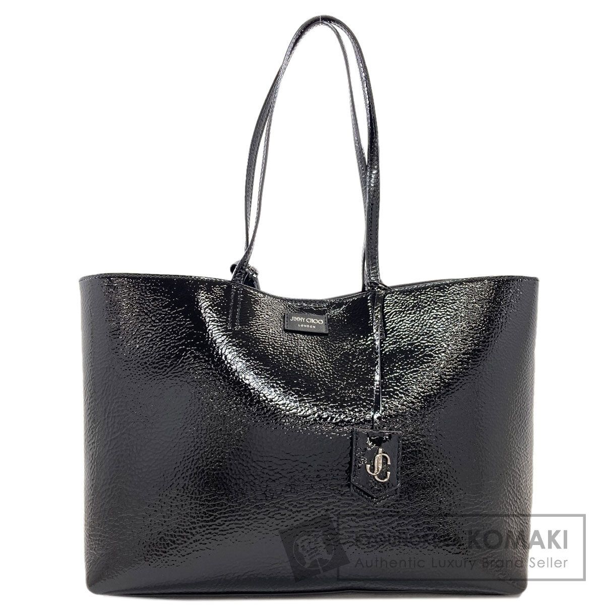 Jimmy Choo ジミーチュウ ロゴ トートバッグ パテントレザー