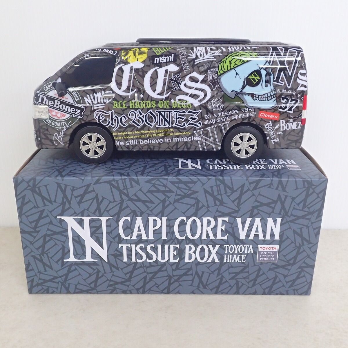 【美品】The Bonez 「CAPI CORE VAN」 限定品 ハイエース The BONEZ CAPI CORE VAN TISSUE BOX TOYOTA HIACE ティッシュボックス
