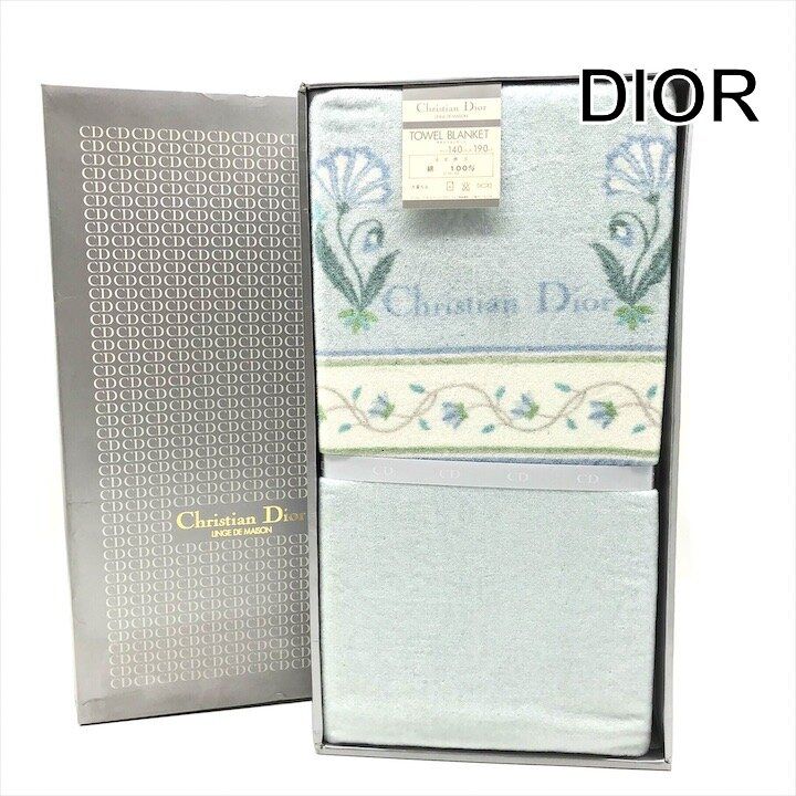【新品未使用】ChristianDior クリスチャンディオール ブランケット 未使用保管品 Christian Dior ディオール タオルケット ブランケット