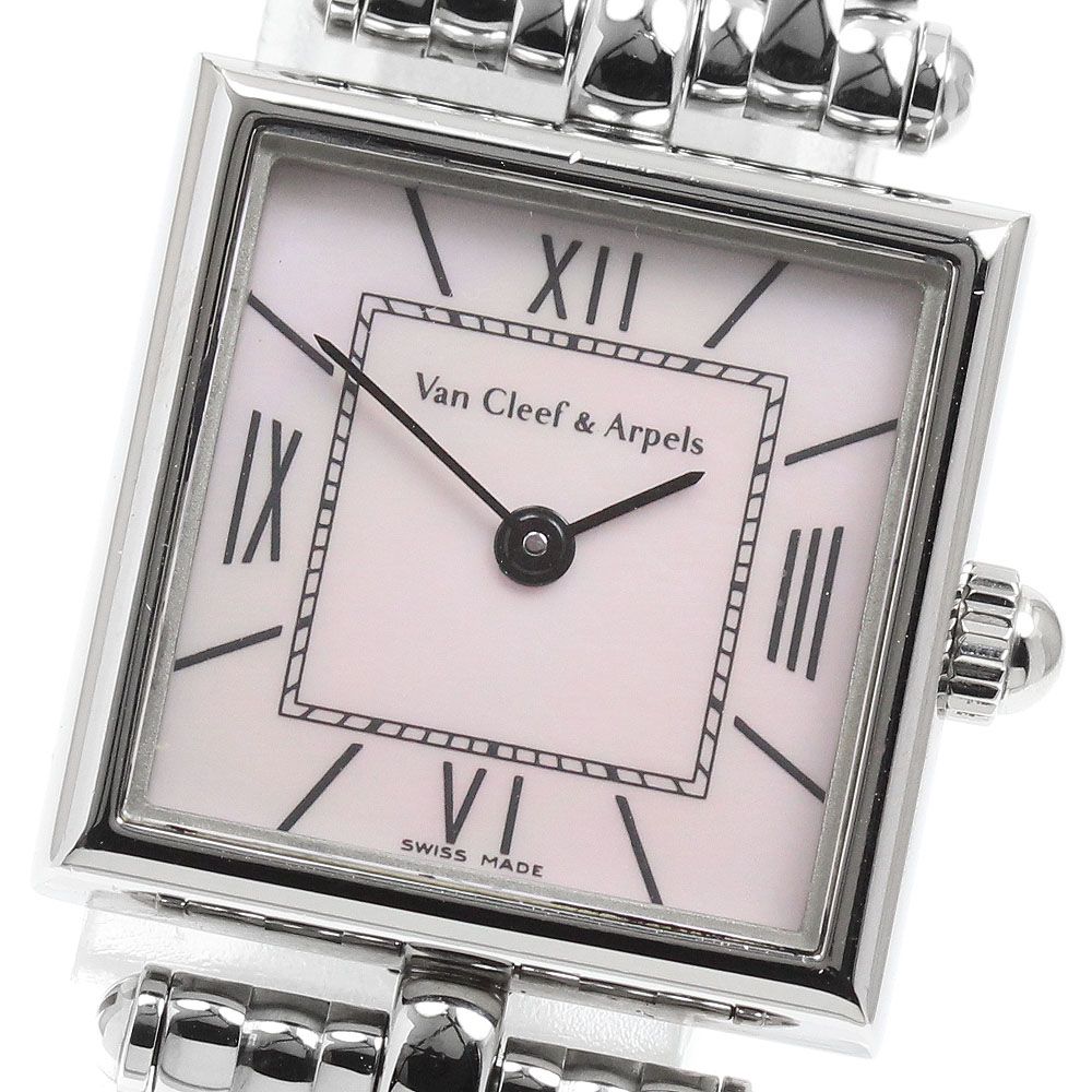Van Cleef & Arpels 536942 Classic Square Quartz Women's Good Condition _959591