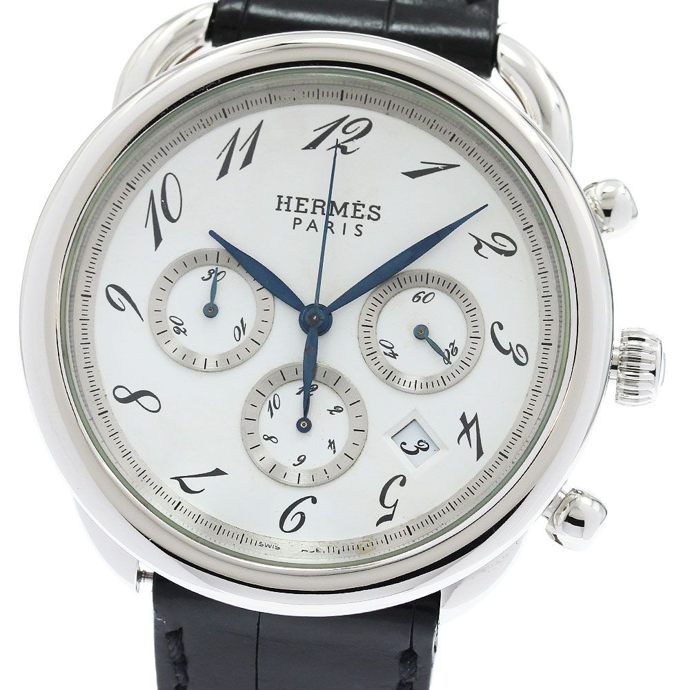 エルメス HERMES AR4.910 アルソー クロノグラフ 自動巻き メンズ _963247