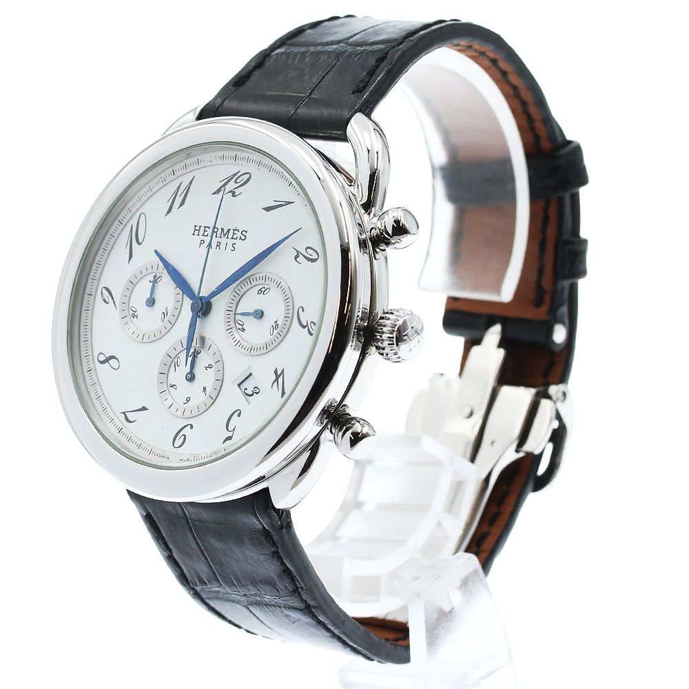 エルメス HERMES AR4.910 アルソー クロノグラフ 自動巻き メンズ _963247
