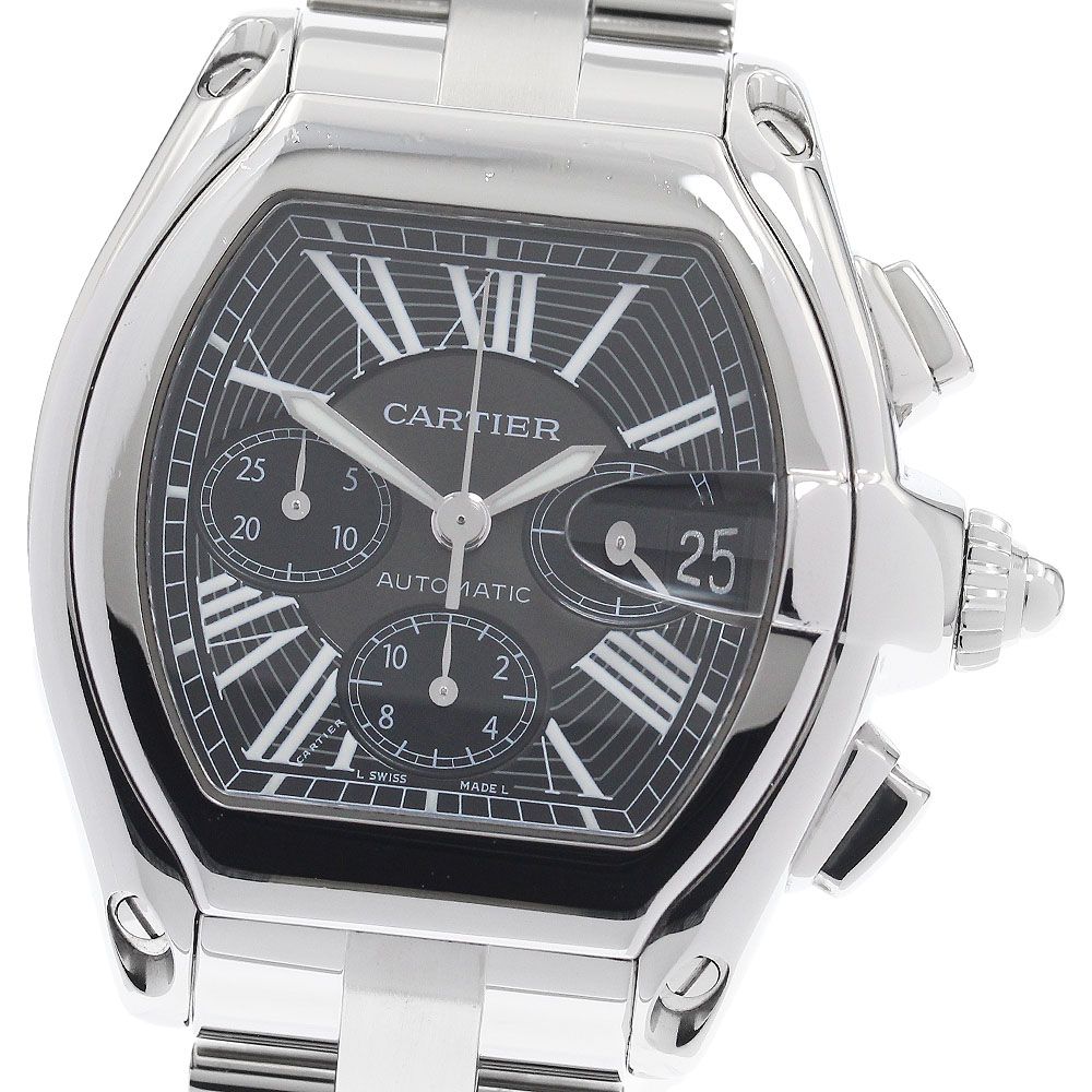 カルティエ CARTIER W62020X6 ロードスター XL クロノグラフ デイト 自動巻き メンズ 内箱・保証書付き_954209