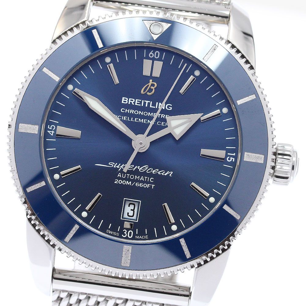 ブライトリング BREITLING AB2020 スーパーオーシャン ヘリテージII 46 デイト 自動巻き メンズ 良品 箱・保証書付き_961434