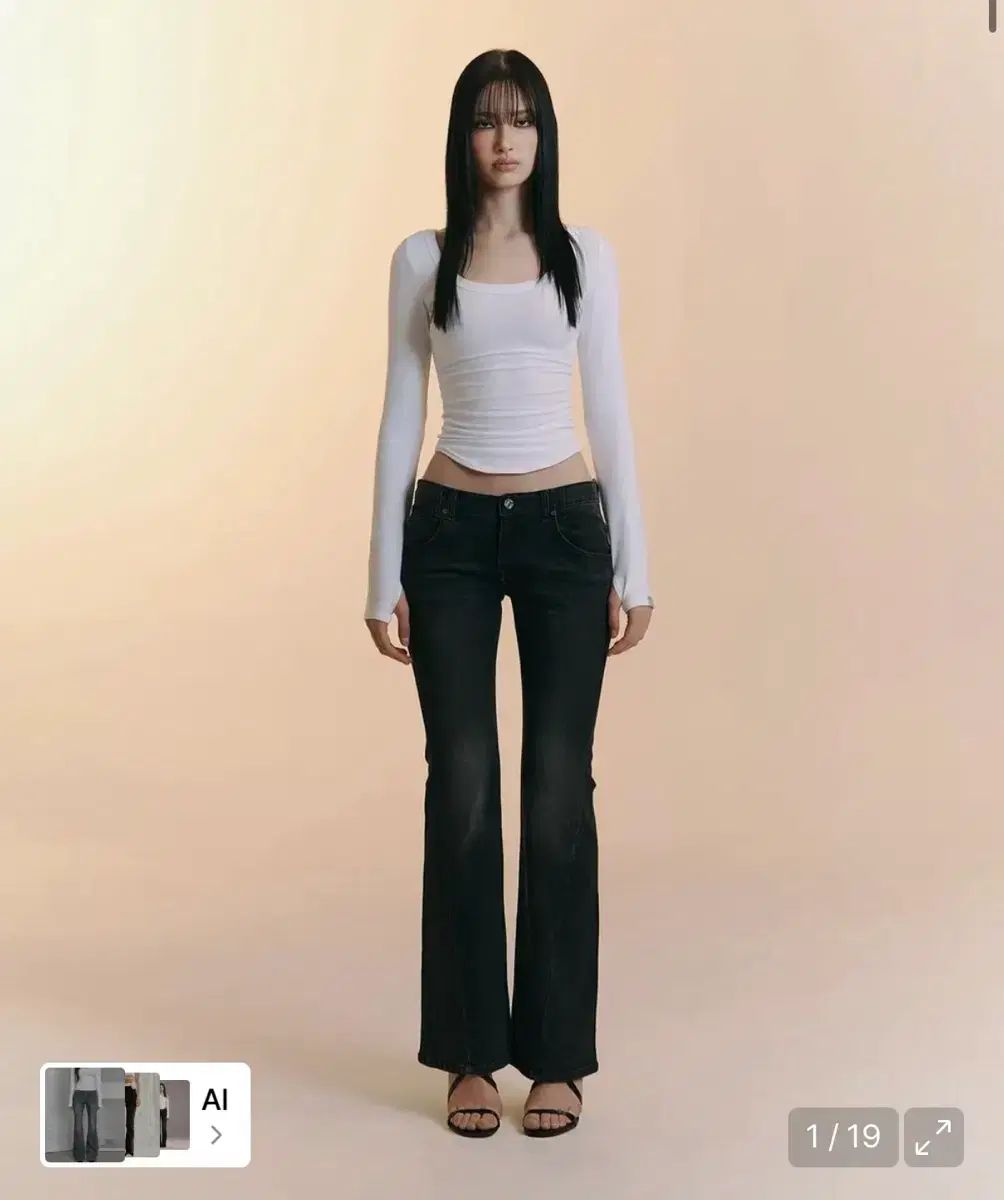 プリーズノーフォロー ブーツカット パンツ ディープグレー 新品 S