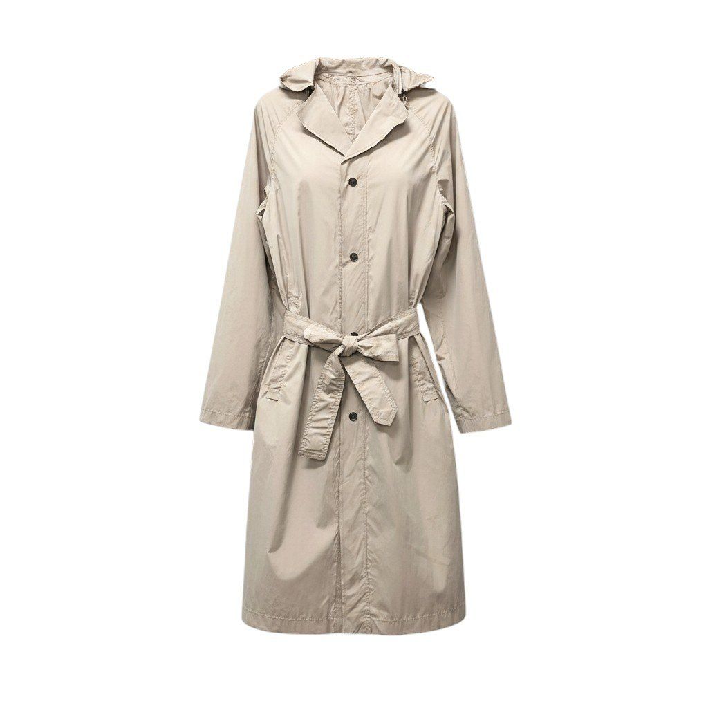 12f17 LANVIN ランバン 2way スプリングコート ロングコート 伸縮ストレッチ 薄手 サイズ46 グレージュ メンズ 紳士服u02t