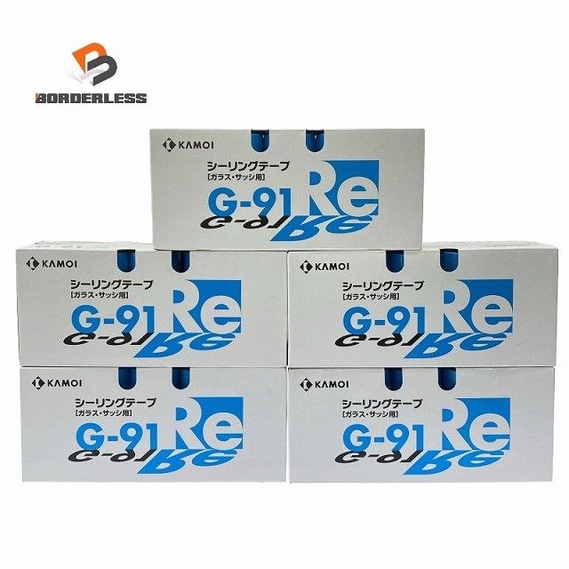 ☆未使用5ケースセット☆KAMOI カモ井加工紙 シーリングテープ G-91Re 18mm×18m 70巻 ガラス・サッシ用130797
