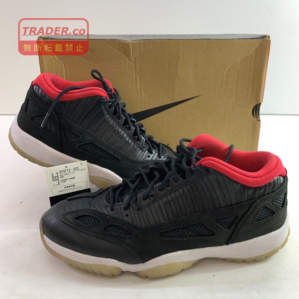 04w7214▽※【中古】NIKE AIR JORDAN 11 RETRO LOW IE 919712-023 ナイキ エア ジョーダン 11 レトロ ロー インターナショナルエクスクルーシブ ブラック/トゥルーレッド-マルチカラー 29cm【八王子店】