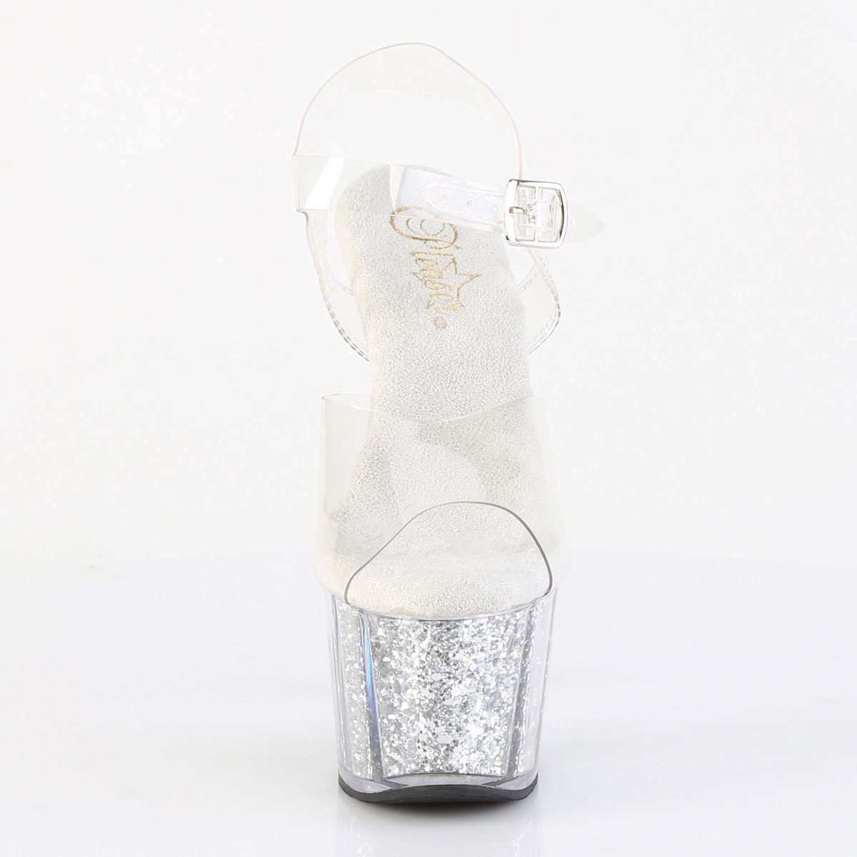 22.5 cm サンダル 厚底 Pleaser プリーザー 18cm ヒール 透明 クリア
