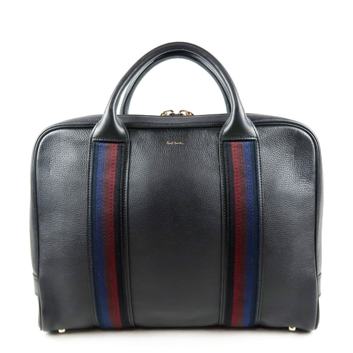 【超美品】Paul Smith ポールスミス ハンドバッグ 書類鞄 ネイビー ブランド鞄【IL81】