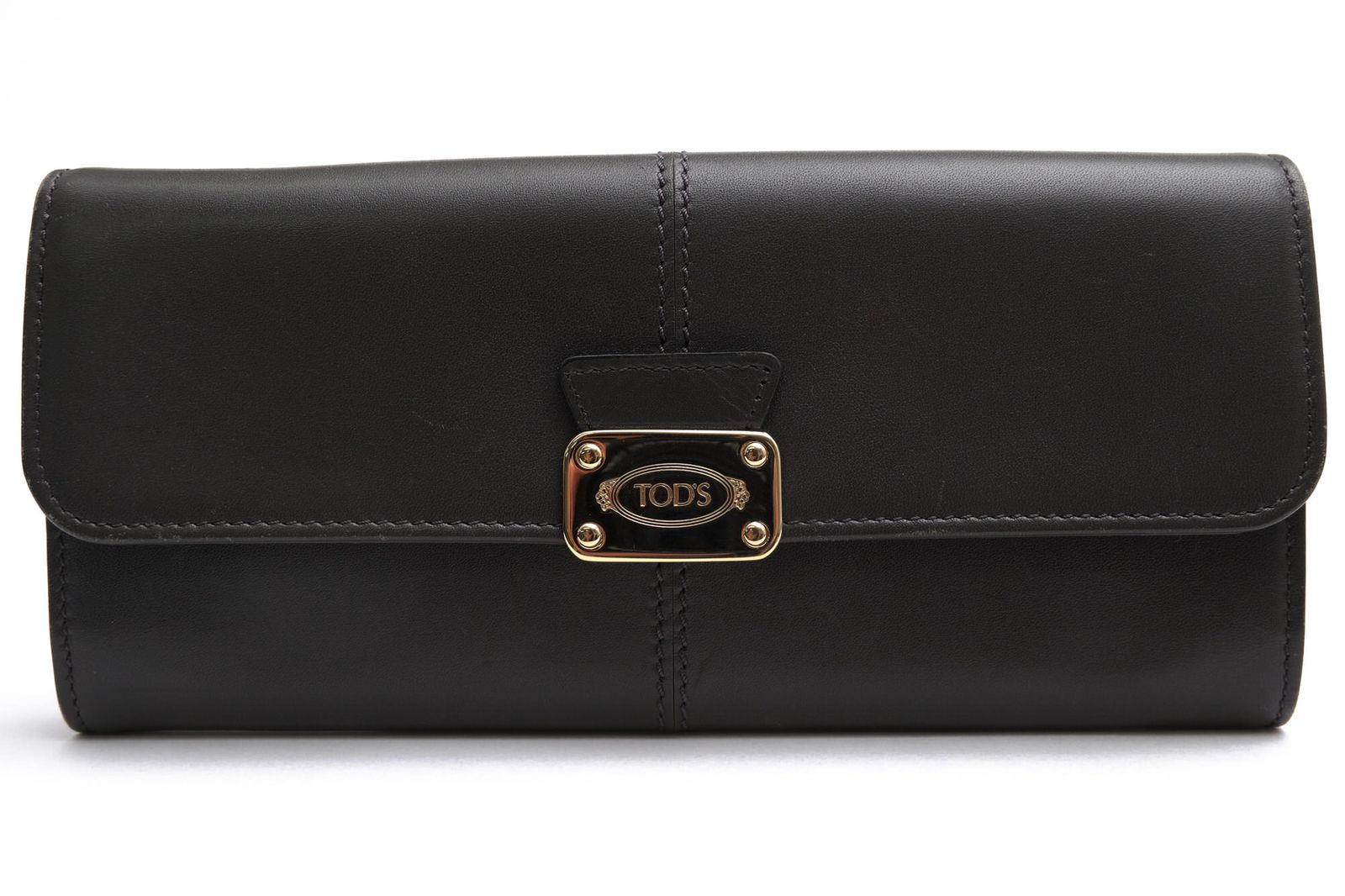 トッズ／TOD'S 長財布 財布 ウォレット レディース 女性 女性用 レザー 革 本革 グレー 灰色 D-STYLING フラップ式 小銭入れあり