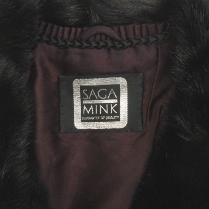 サガミンク SAGA MINK 銀サガ ミンクファー 毛皮 コート ブラック 13