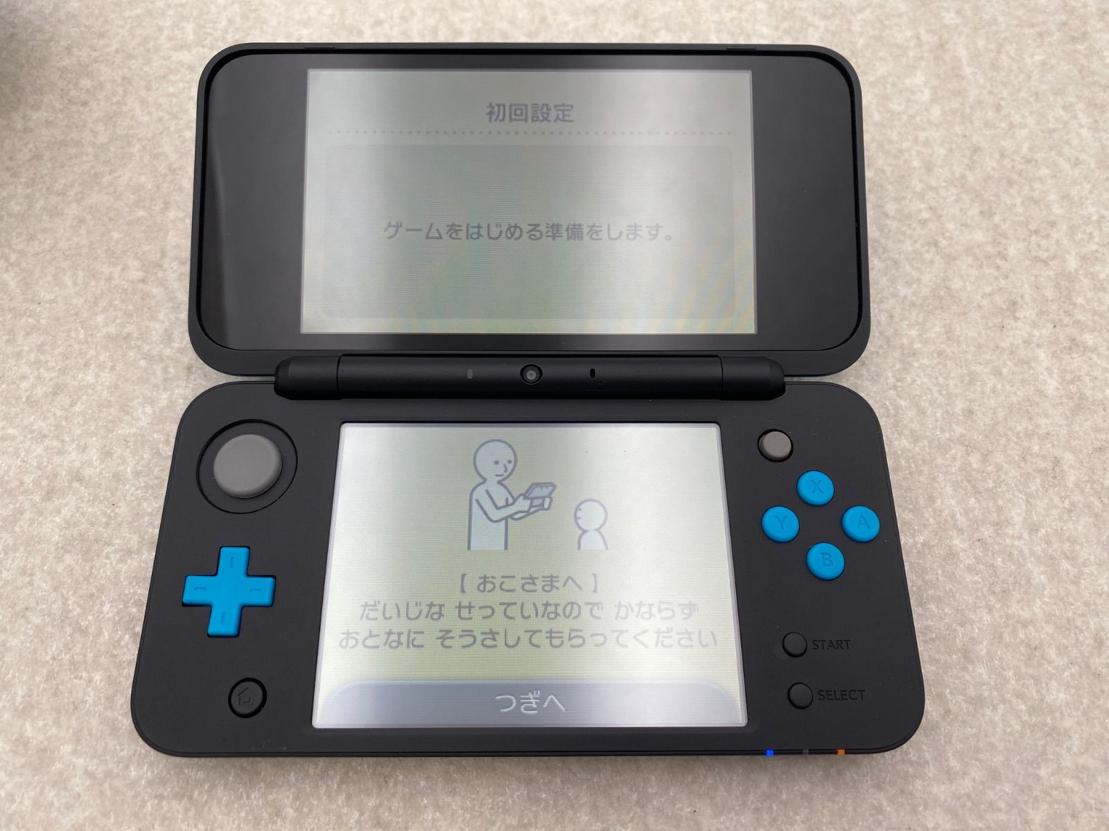 ◇New ニンテンドー2DSLL本体 ブラック×ターコイズ 0012634850 動作品