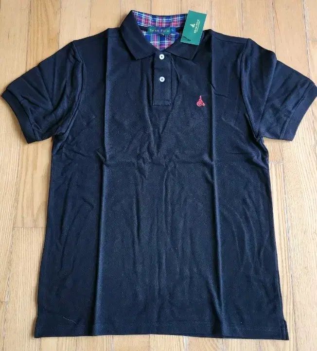 BEAN POLE ビーンポール キルティング カラーTシャツ ブラック