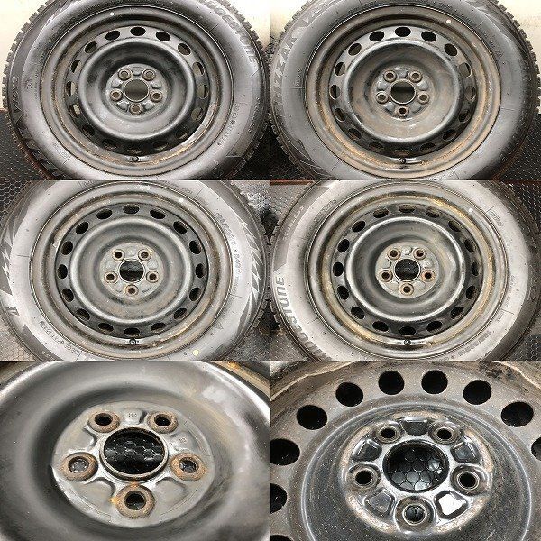 中古バリ溝ブリヂストンスタッドレスセット185/60R15 シエンタ BS BLIZZAK VRX2 185/60R15】スタッドレス【トヨタ 170系シエンタ 純正