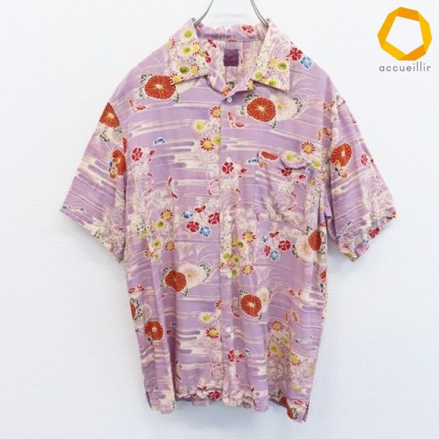 メンズカネコイサオ MEN'S KANEKO ISAO 半袖シャツ アロハシャツ 和柄 オープンカラー メンズ [s985594]