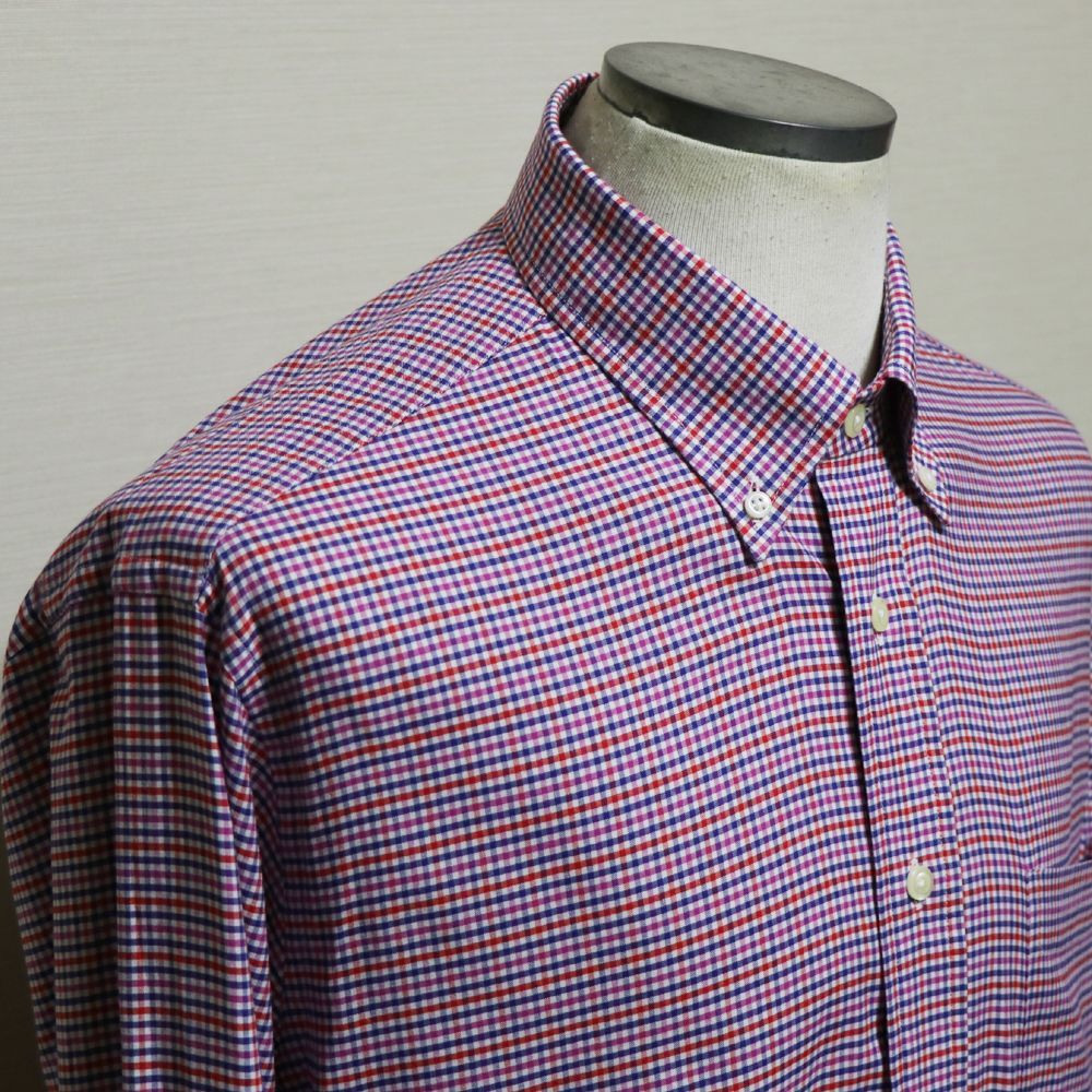 80sUSA製】ギットマンブラザーズ シャツ メンズ L XL 美品 白 赤