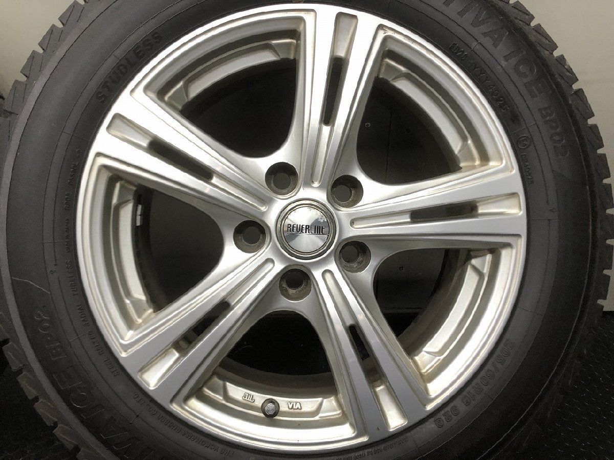 タイヤ走行短め【PRACTIVA ICE 205/60R16】スタッドレス【REVERLINE 16 