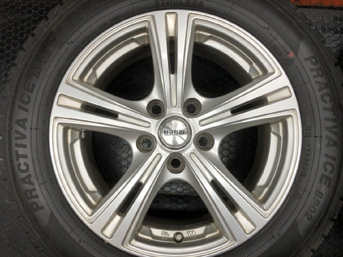 タイヤ走行短め【PRACTIVA ICE 205/60R16】スタッドレス【REVERLINE 16