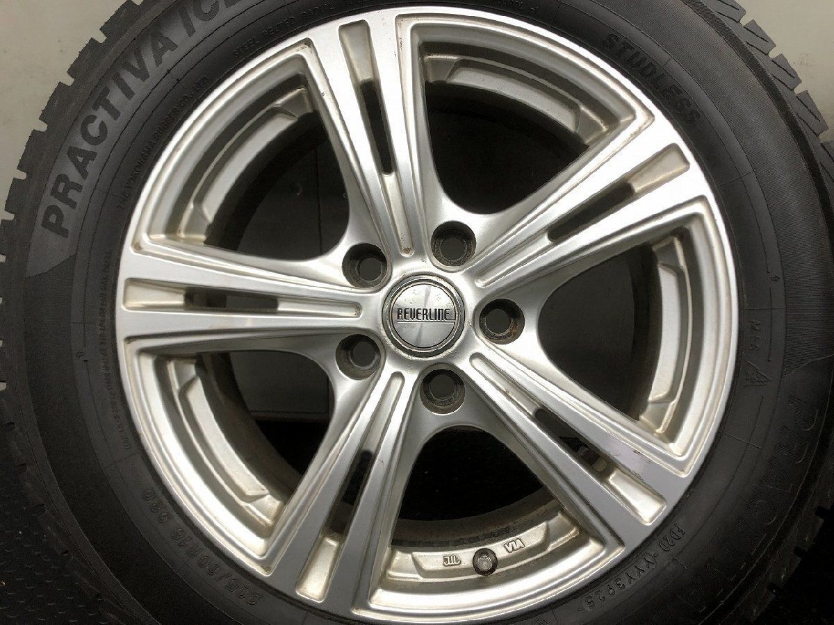 タイヤ走行短め【PRACTIVA ICE 205/60R16】スタッドレス【REVERLINE 16