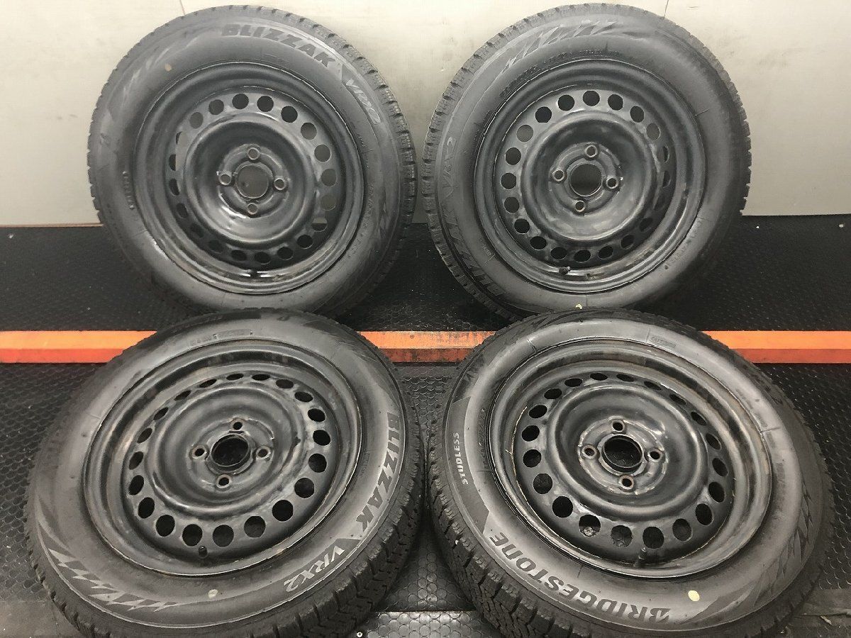 BS BLIZZAK VRX2 185/60R15】スタッドレス【HONDA ホンダ 純正ホイール 