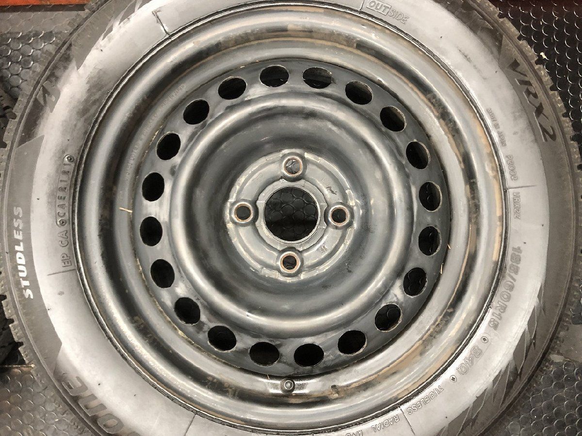BS BLIZZAK VRX2 185/60R15】スタッドレス【HONDA ホンダ 純正ホイール 