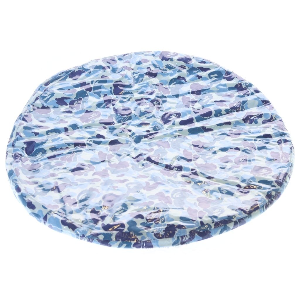 A BATHING APE (アベイシングエイプ) ABC CAMO CIRCLE BEADS CUSHION カモフラ総柄 サークル ビーズクッション ブルー