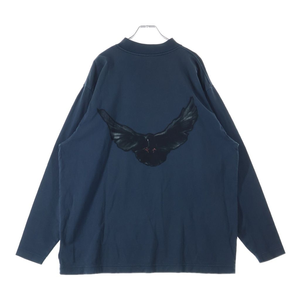 Yeezy Gap Engineered by Balenciaga (イージー ギャップ エンジニアードバイ バレンシアガ) Dove Longsleeve Tee ドーヴ 両面プリント 長袖Tシャツ カットソー ネイビー