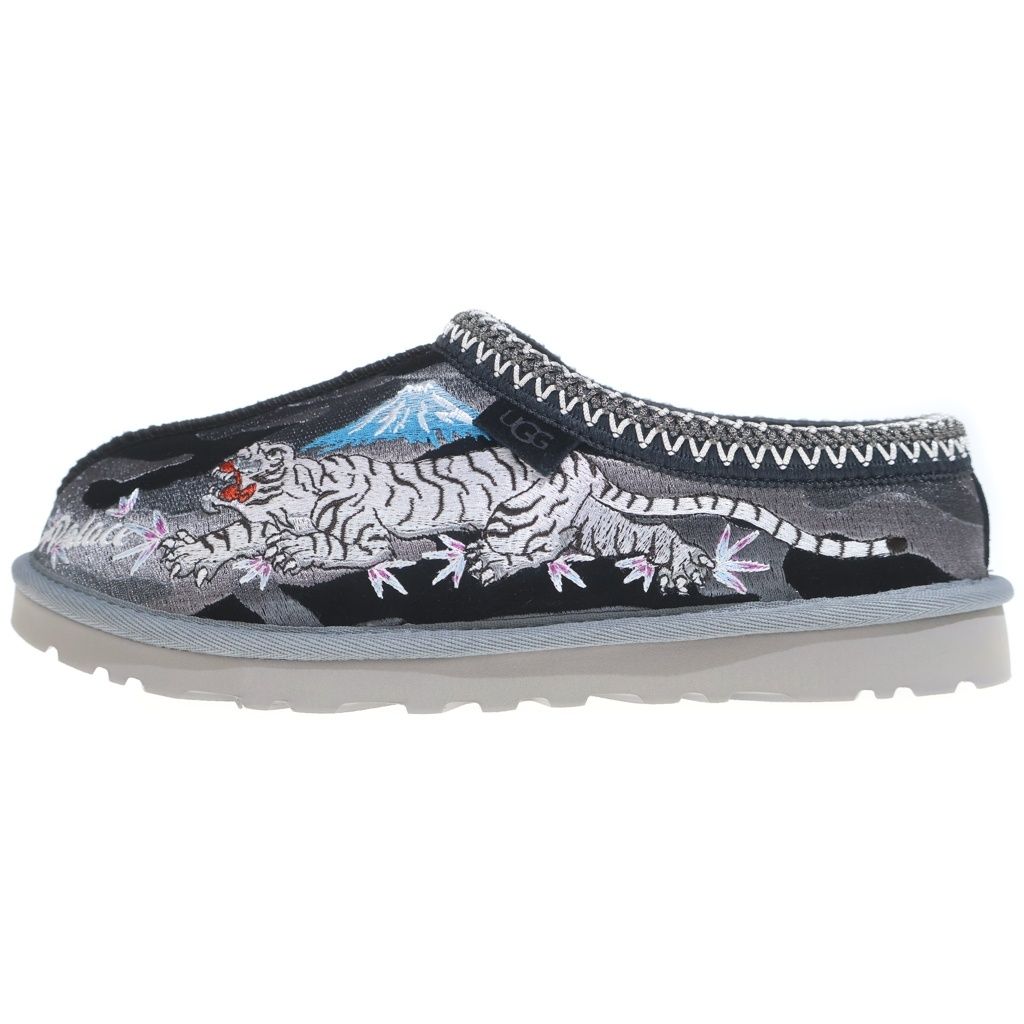 UGG (アグ) 24AW ×PALACE TASMAN SLIPPER BLACK CAMO パレス ブラックカモ 刺繍デザイン タスマンスリッパ ミュール ブラック/パープル 1172070-BKCA