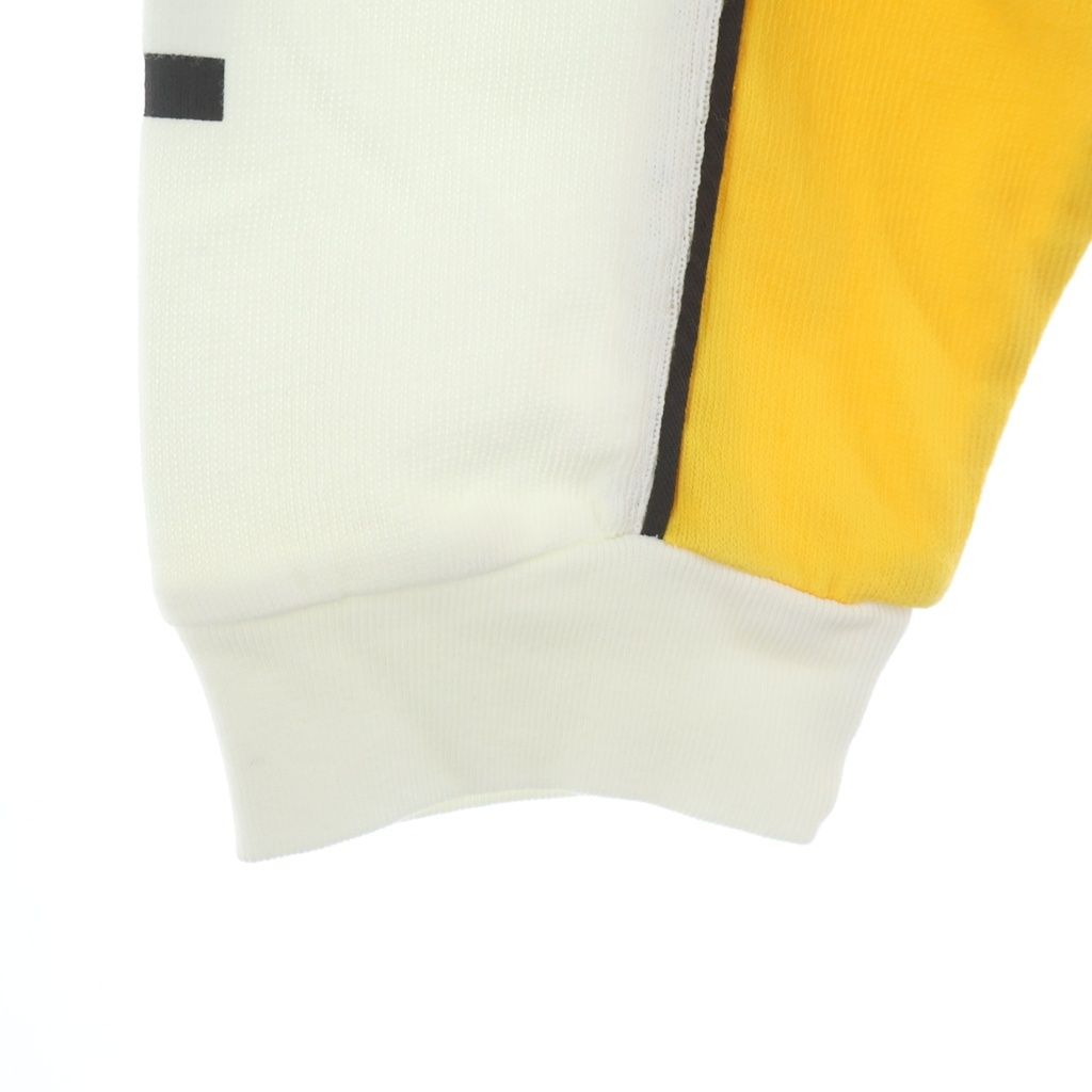 SUPREME (シュプリーム) 25SS Paneled Piping パネル パイピング プリント 長袖シャツ イエロー/ホワイト